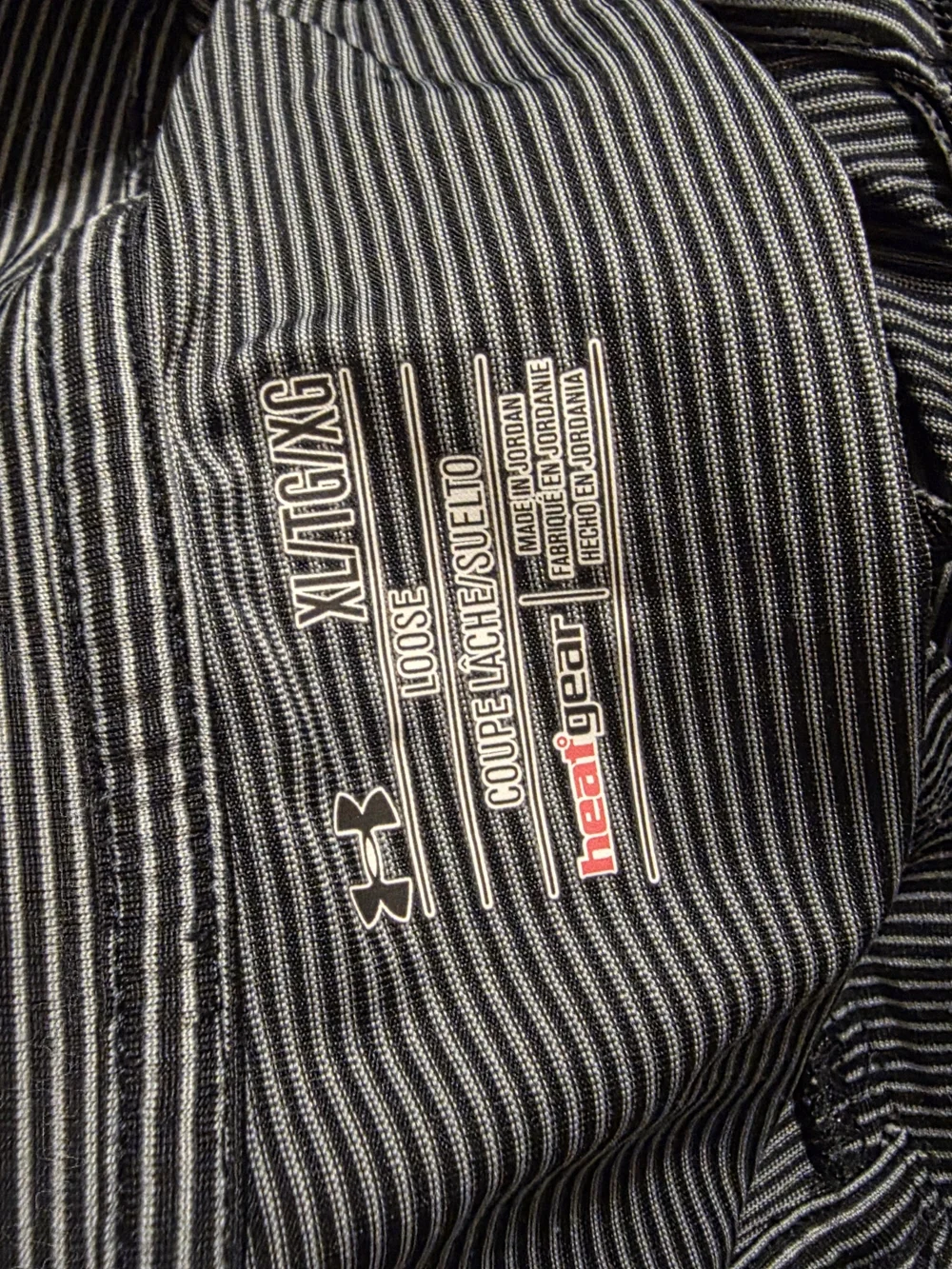 Under Armour Black & White Striped 1/4 Zip Performance Jacket